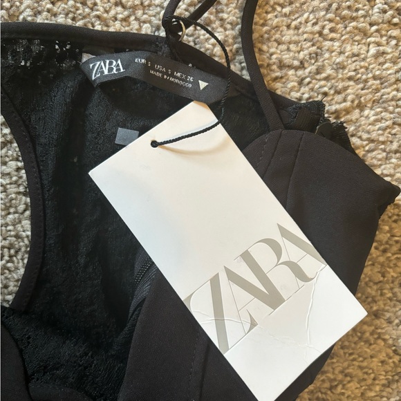 🆕 ZARA Corset Lace Black Bodysuit - Picture 8 of 8